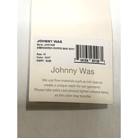 Johnny Was The Cropped Baby‎ Boot Jeans Size 31 - Picture 5 of 12
